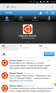 Ubuntu Suomi twitter
